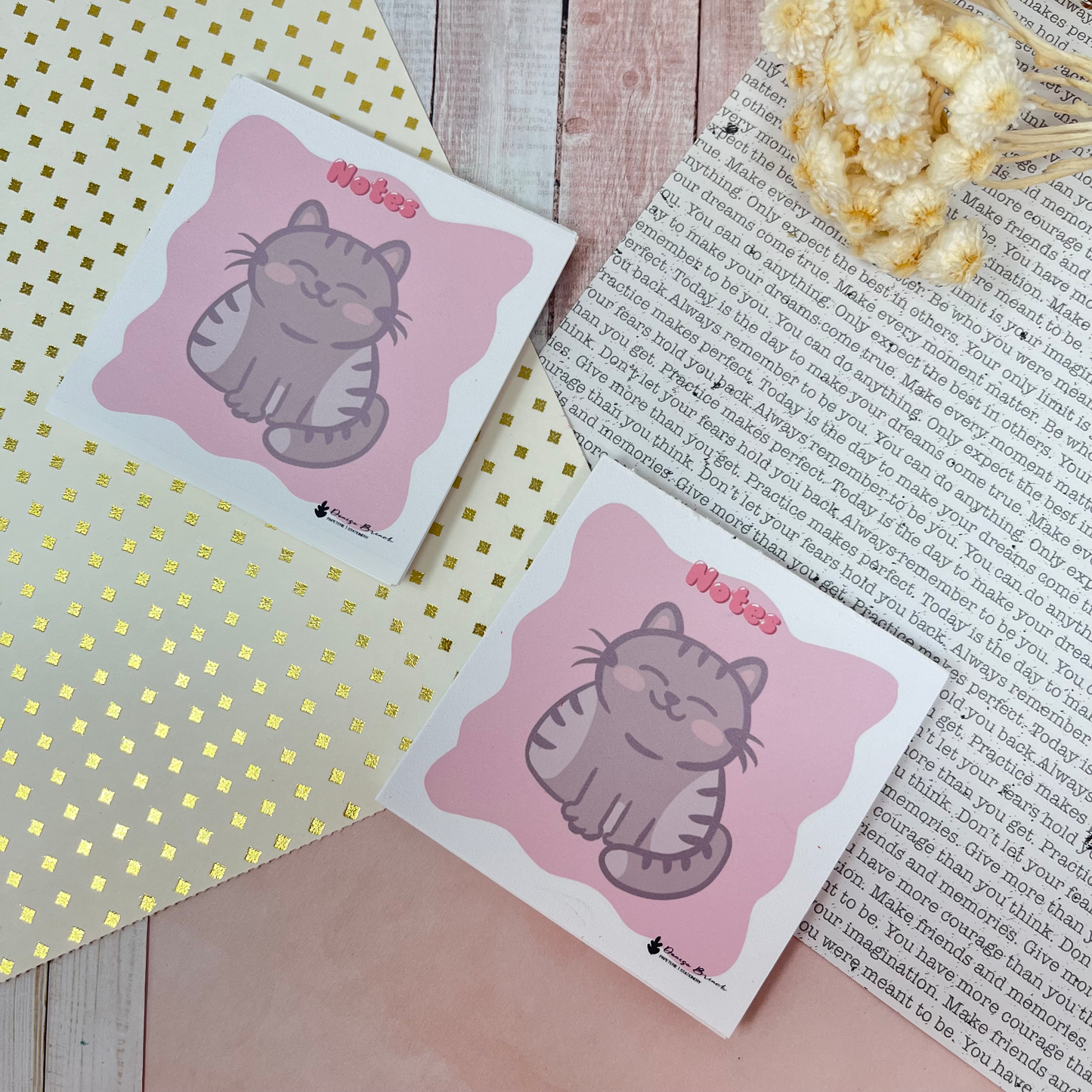 Mini bloc notes 3"x3" - Chat mignon