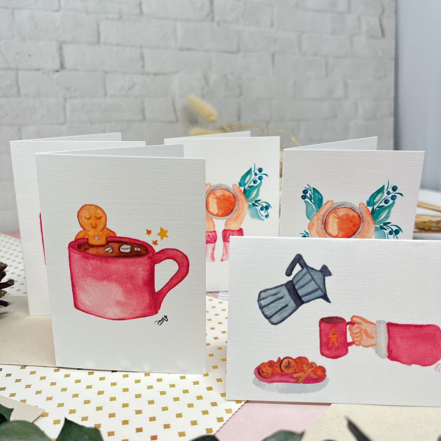 Mini greeting card - Hot beverage