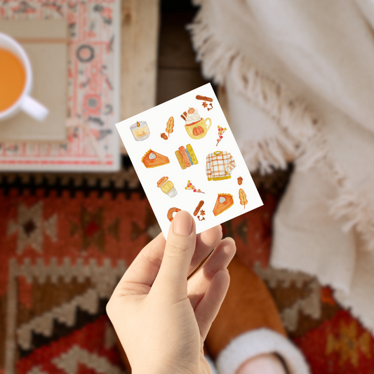 Mini greeting card - Fall elements