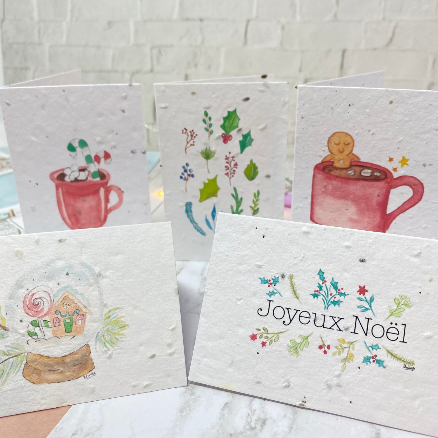 Mini carte en papier plantable - Joyeux Noël