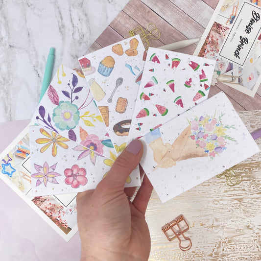 Mini cartes en papier plantable