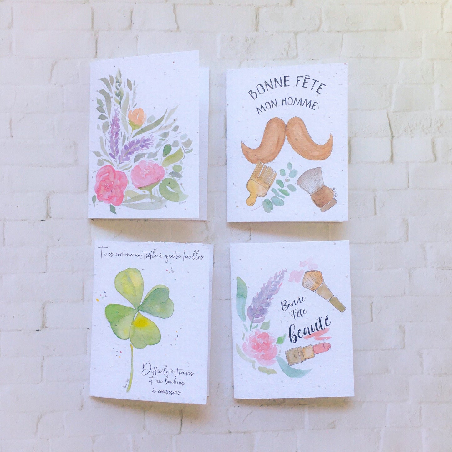 Seed paper greeting card - Bonne fête beauté