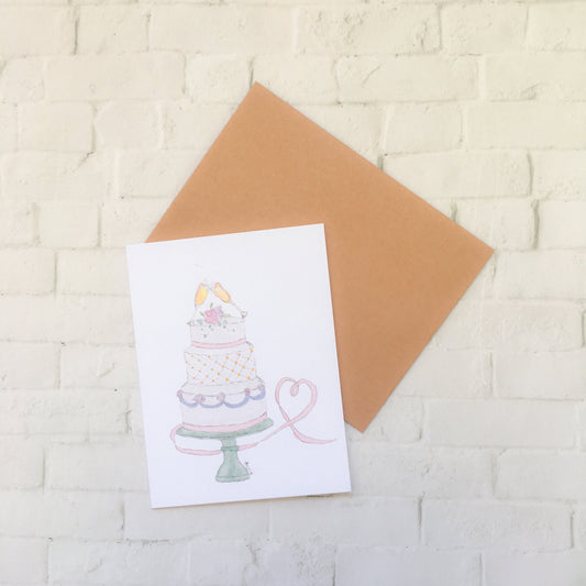 Greeting card - Wedding cake