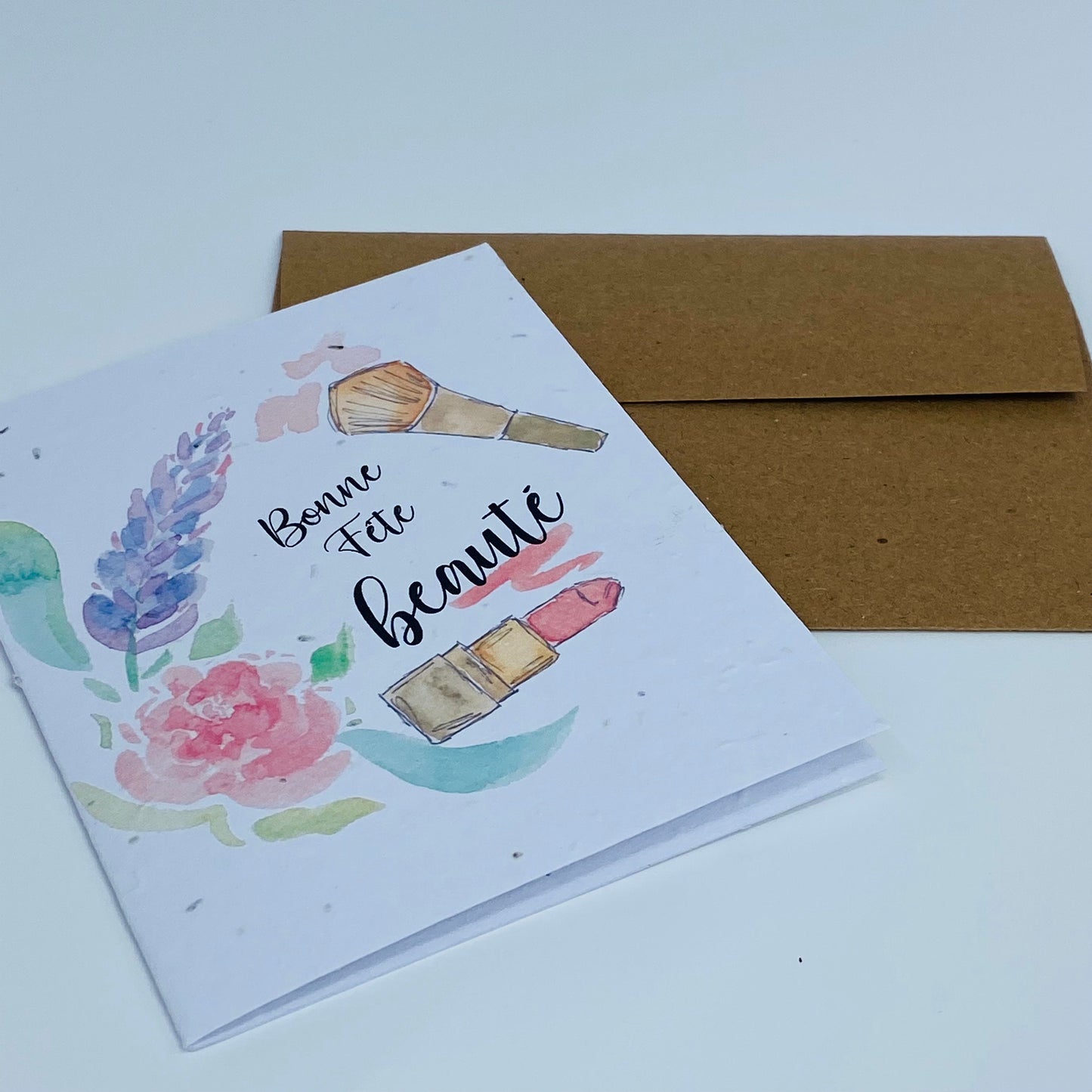 Seed paper greeting card - Bonne fête beauté