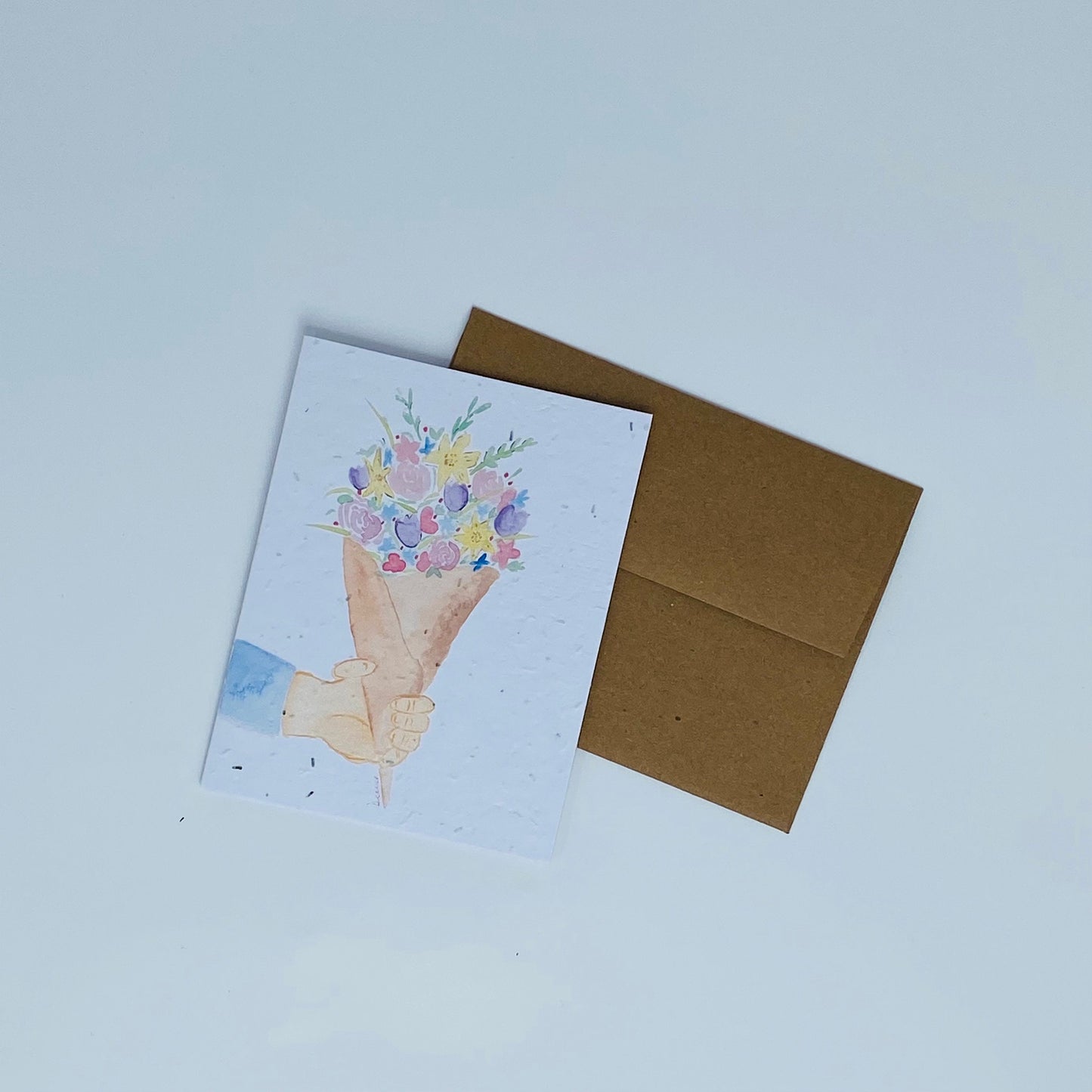 Carte de souhaits en papier ensemencé - Bouquet pour toi