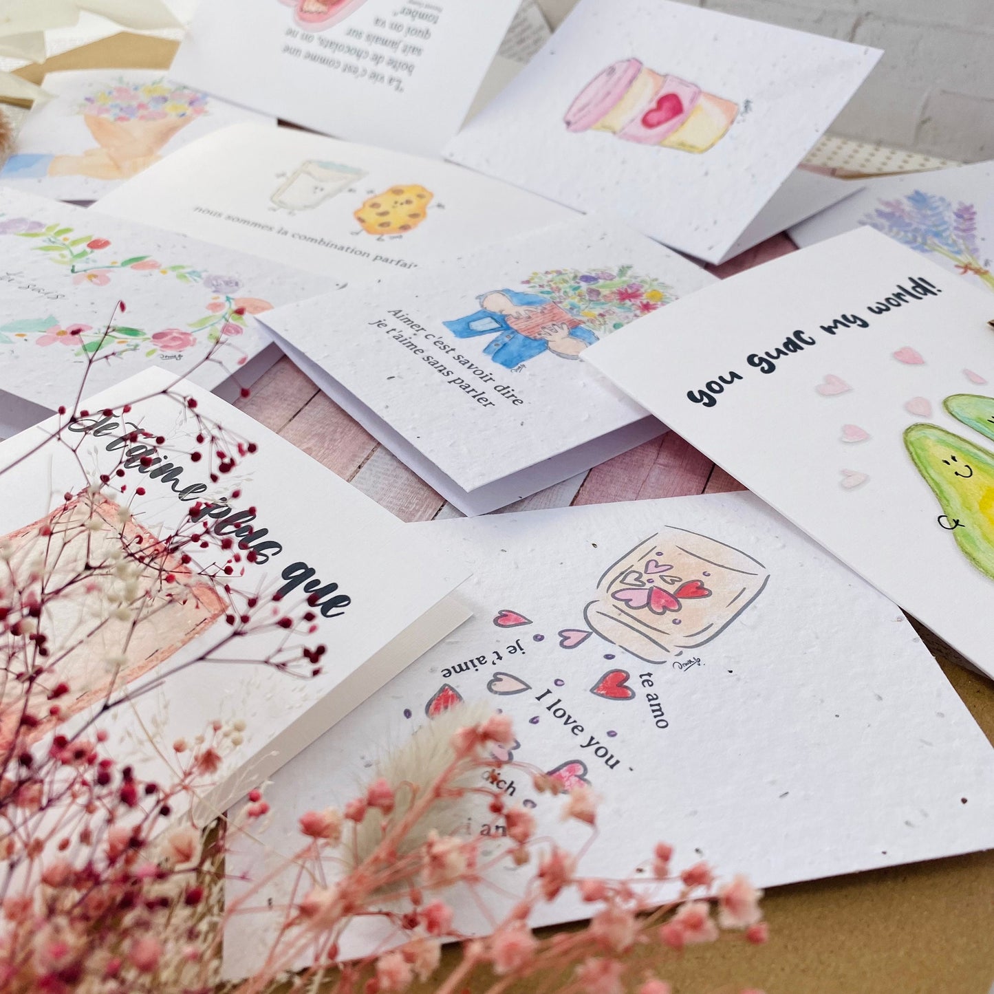 Seed paper greeting card - Tu sais...