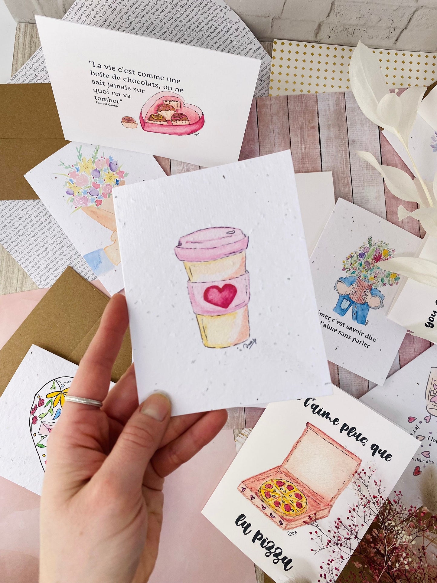 Seed paper greeting card - Jar full of love