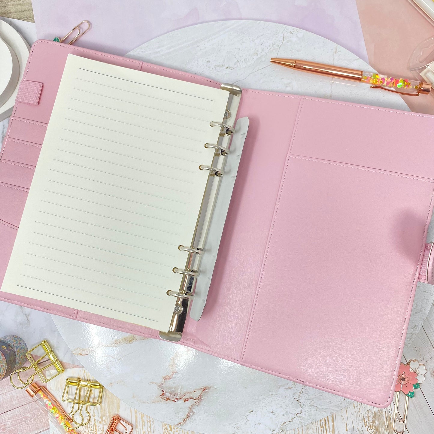 A5 cahier de notes couverture souple - Rose