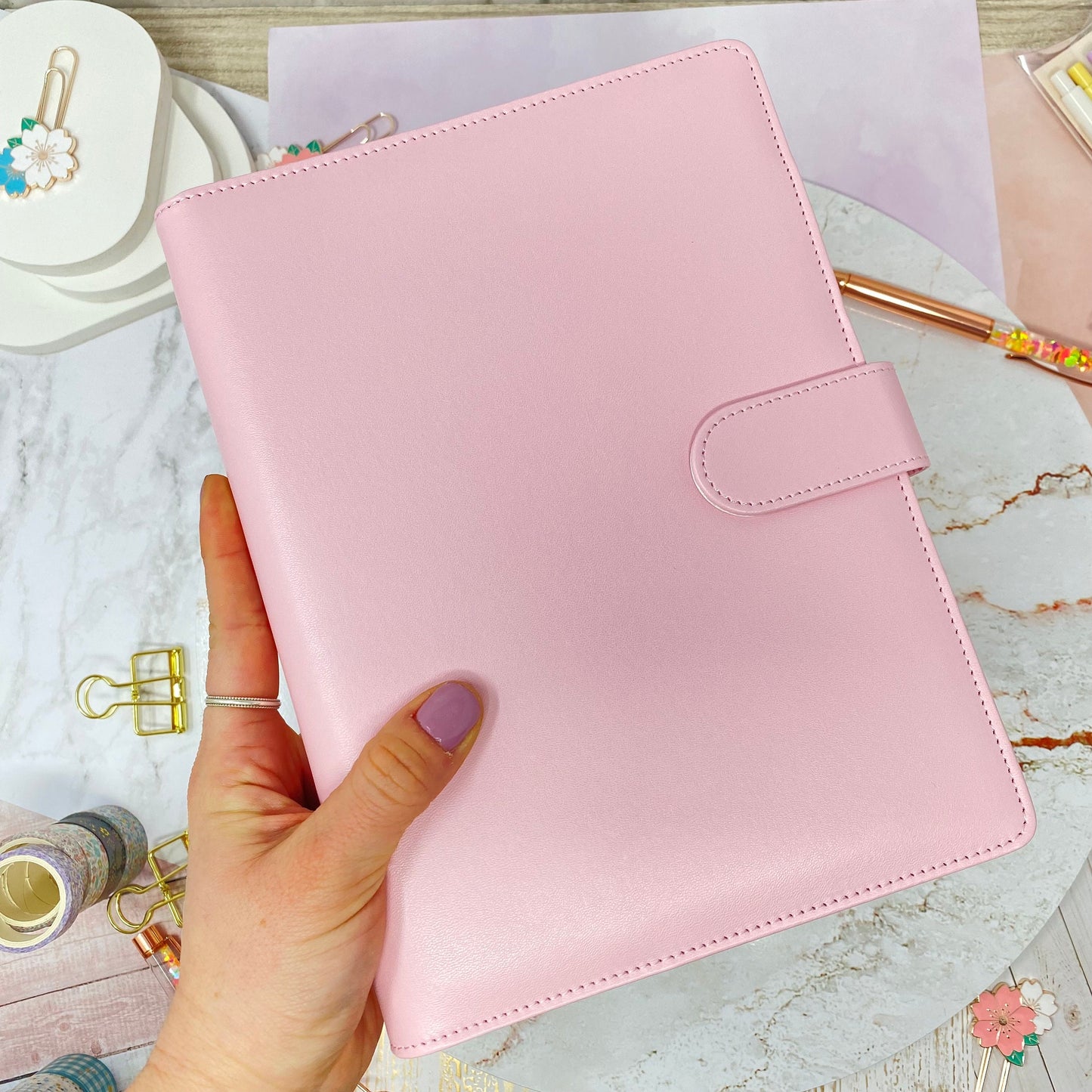 A5 cahier de notes couverture souple - Rose