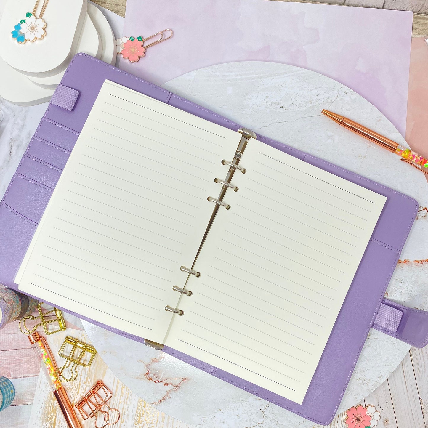 A5 cahier de notes couverture souple - Mauve