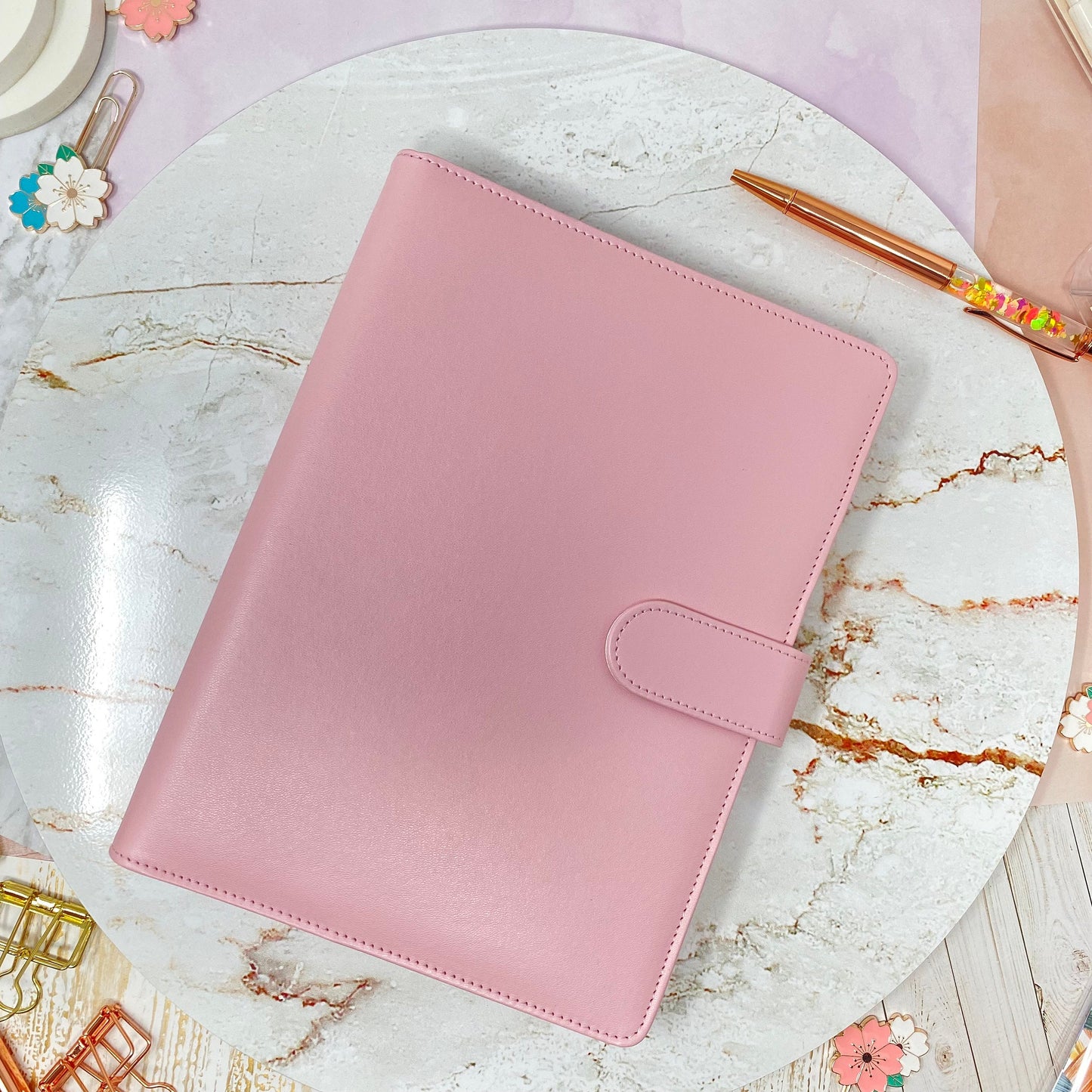 A5 cahier de notes couverture souple - Rose